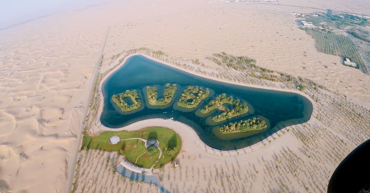 Watch: We found a 'DUBAI' lake in the Dubai desert