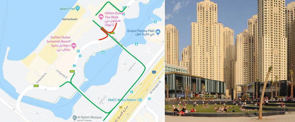 Dubai RTA announce road closures around The Walk at JBR