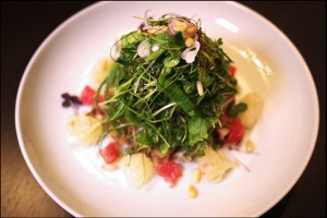 Crispy duck salad at Hakkasan