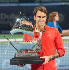 Roger Federer wins the Dubai Duty Free Tennis Championship