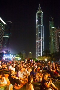 Crowds watch Xavier Rudd at Blended Festival, Dubai