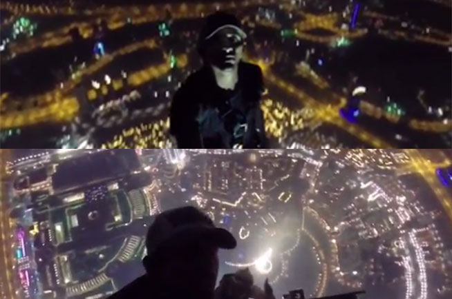 Crown Prince atop the Burj Khalifa with the supermoon