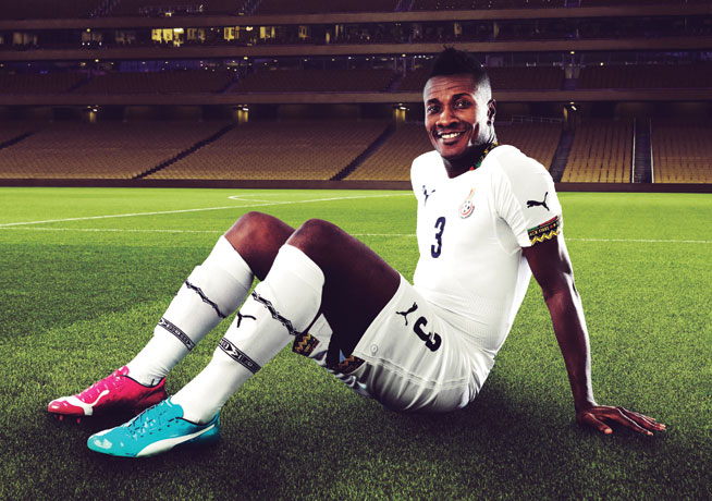 Asamoah Gyan World Cup boots up for grabs