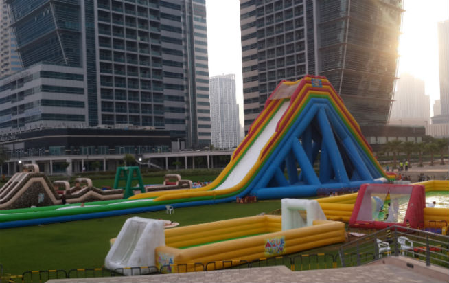 Aqua Fun inflatable waterpark in JLT