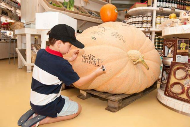 Market & Platters hosts one of the world's largest pumpkins