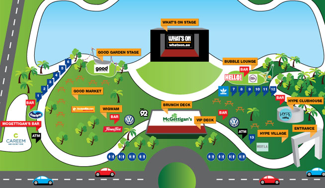 Party In The Park map
