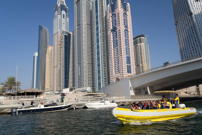 Dubai Marina Yellow Boats