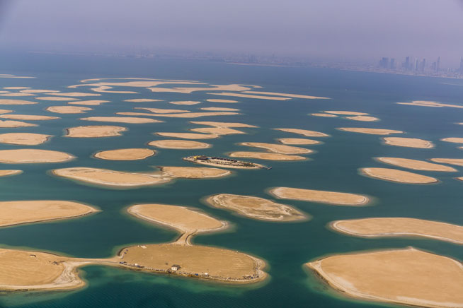 Dubai World Islands from the sky