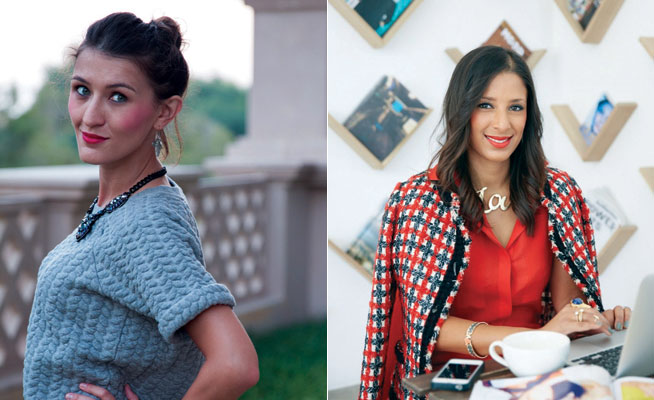 Fashion bloggers in Dubai - Sand In The City and Lebrasse
