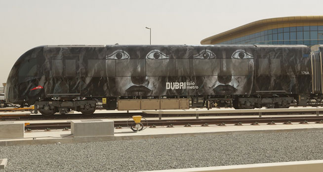 Dubai Metro art work: Safwan Dahoul