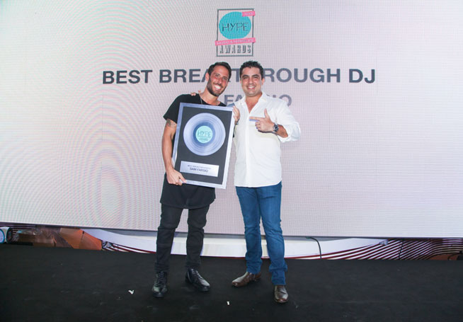 Hype Music & Nightlife Awards at EDEN Beach Club - Sam Fariso, best breakthrough DJ
