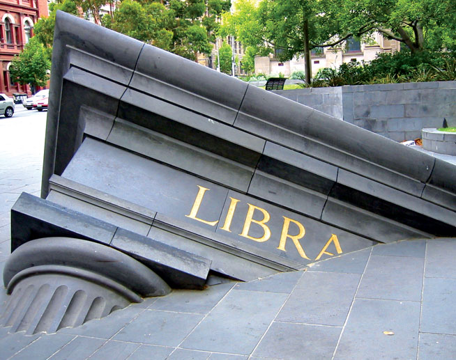 Public art - Sinking Building, State Library Victoria; Melbourne, Australia