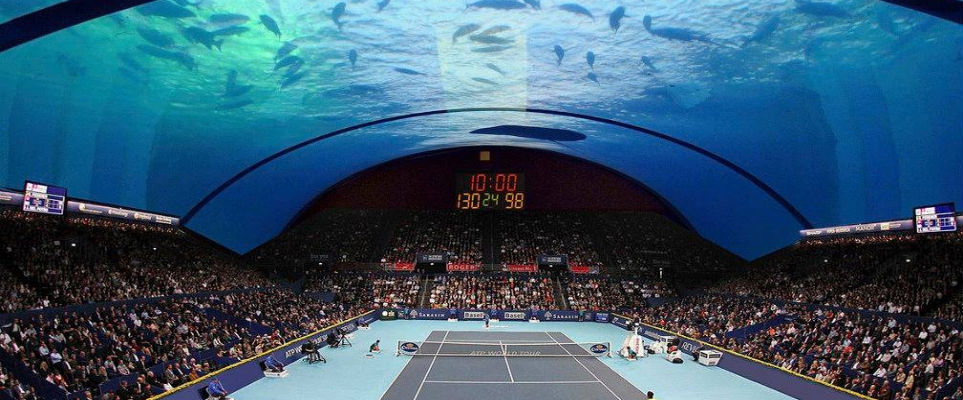 Underwater-tennis-court