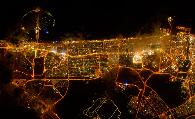 UAE And Dubai from space