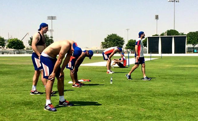 english cricket team in Dubai