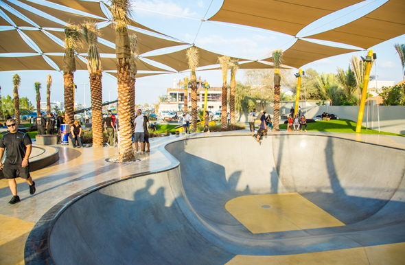 The XDubai skatepark on Kite Beach