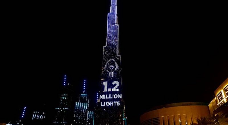 burj khalifa charity lights