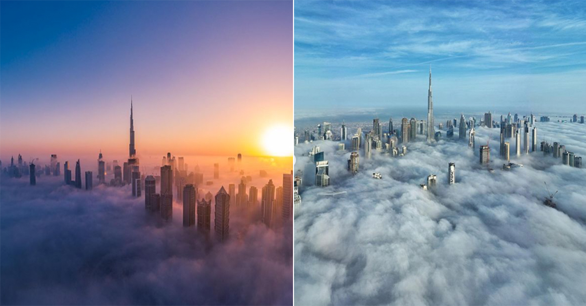 Sheikh Hamdan releases incredible video of Burj Khalifa in Dubai fog