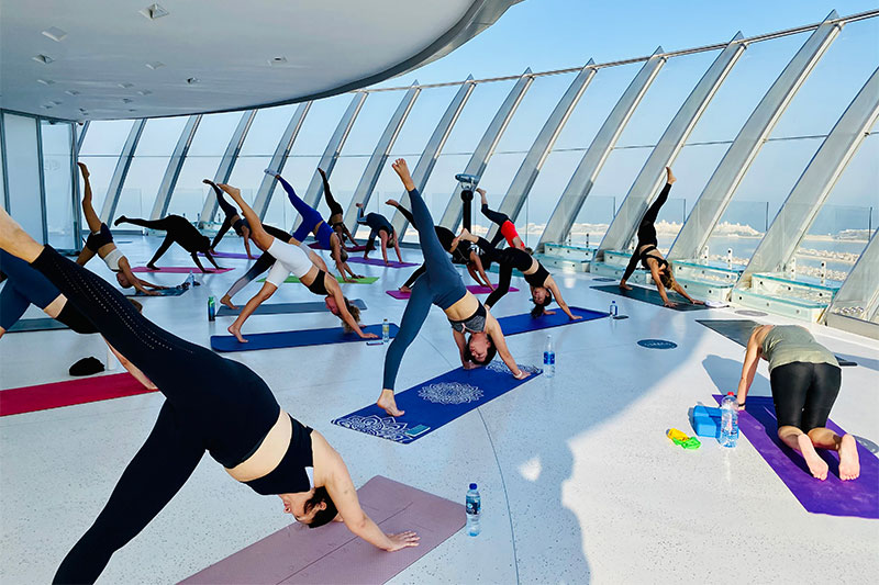 Yoga at the view
