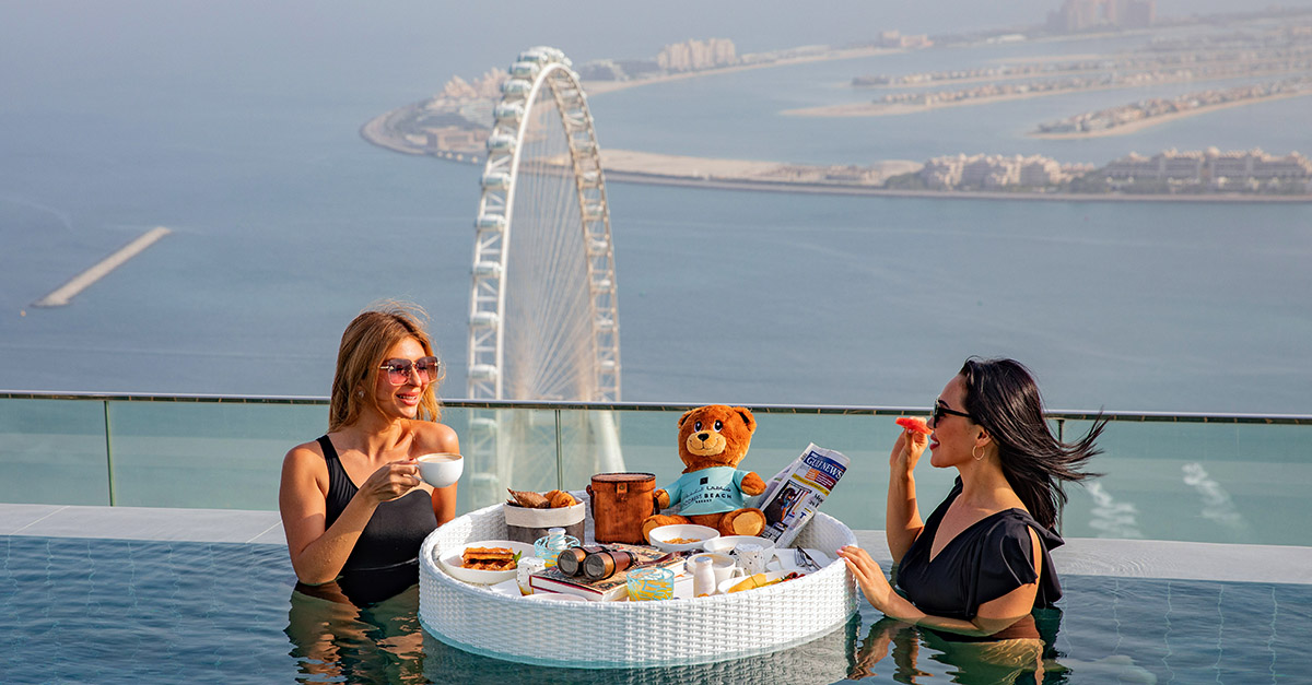 Floating breakfast at Dubai’s world’s highest infinity pool