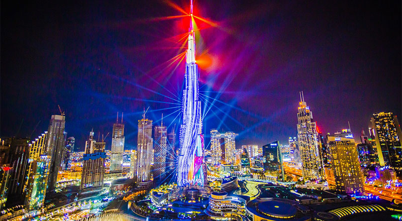 Burj Khalifa laser show