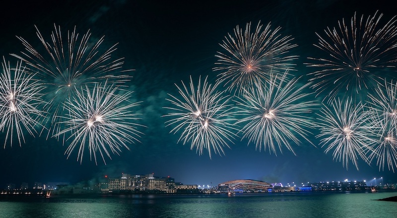 Where can I watch Eid fireworks in Abu Dhabi