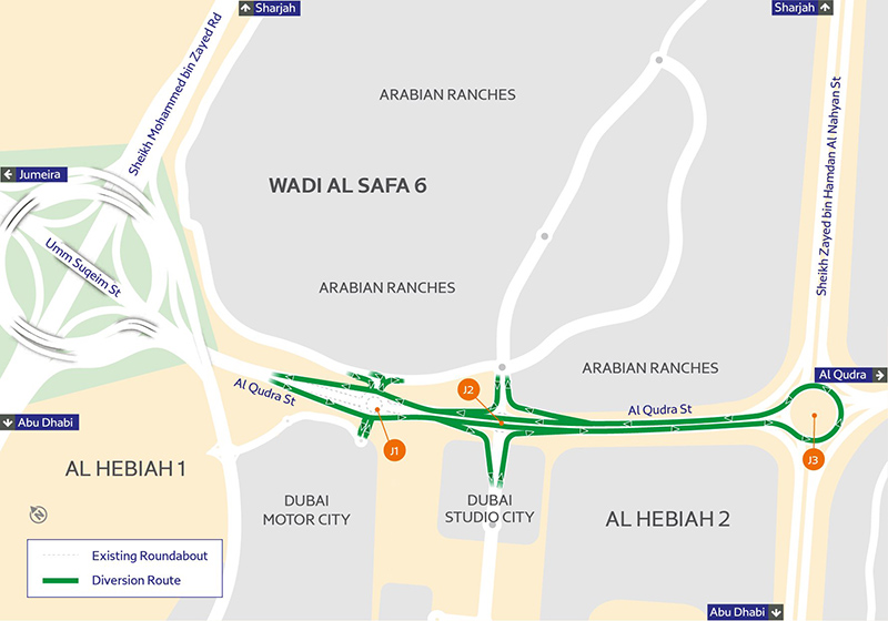 RTA Al Qudra road closure