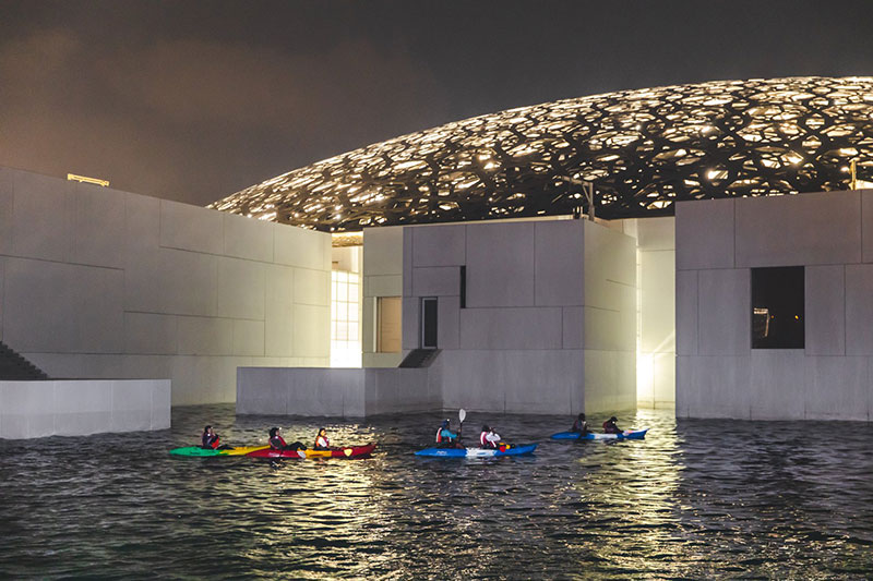 Louvre Abu Dhabi night kayak