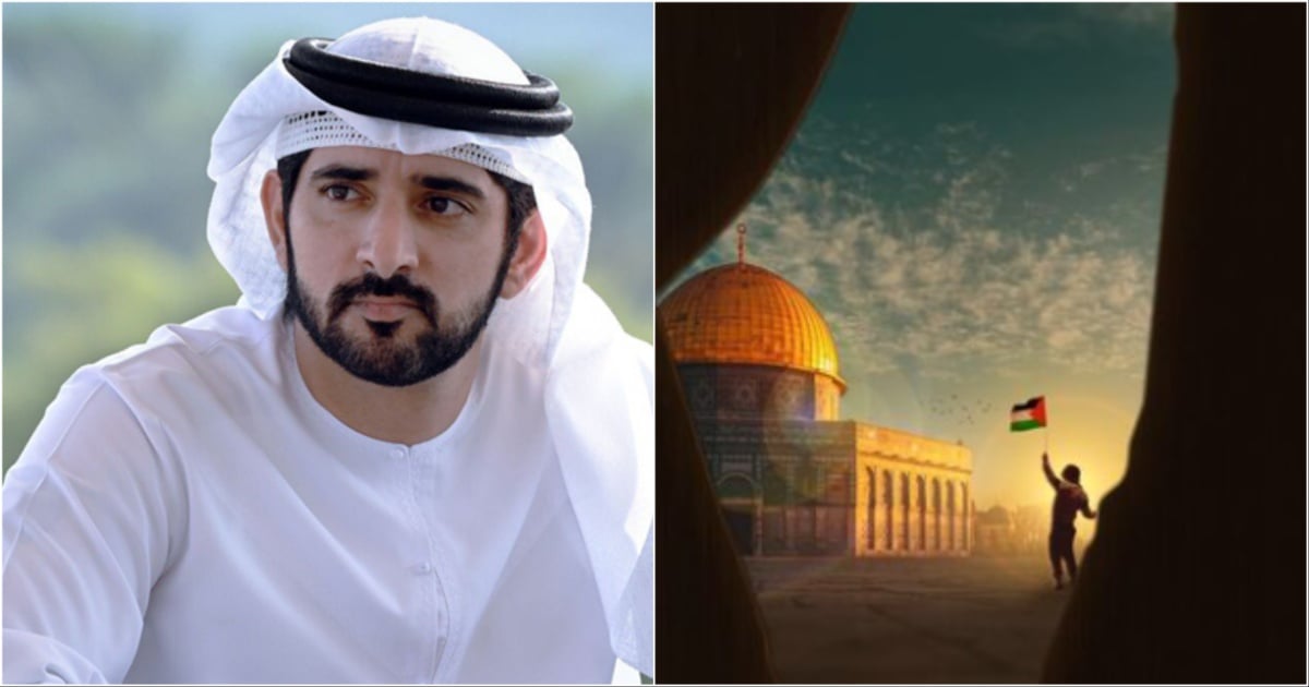 Sheikh Hamdan shares tribute to Palestine on social media