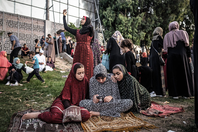 Palestinian girls celebrate-Eid-in-Gaza-City, Gaza @fatimashbair-