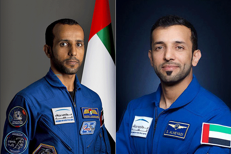uae astronauts at Louvre Abu Dhabi 