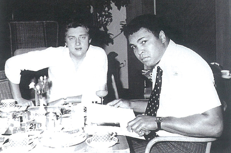 Ian Fairservice with Mohammed Ali