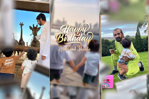 Sheikh Hamdan celebrates his twins on their 3rd birthday