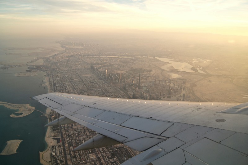 Dubai from plane