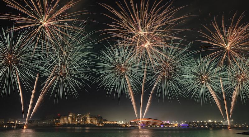 Yas Bay fireworks in Abu Dhabi