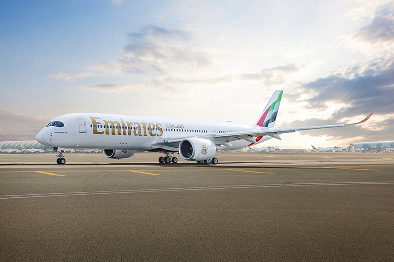 The Emirates A350 will now fly to India