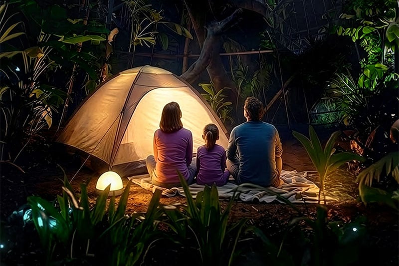 camping in the rain forest
