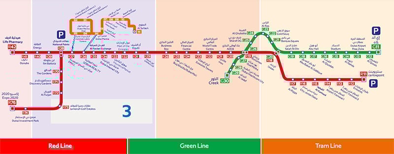 RTA METRO MAP