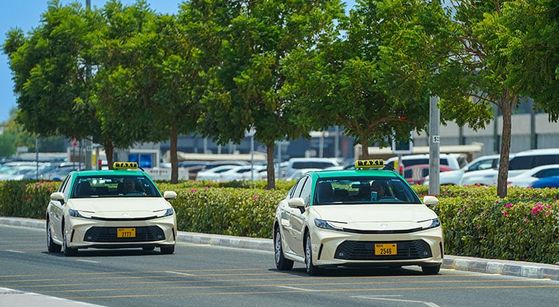 dubai taxis green roof
