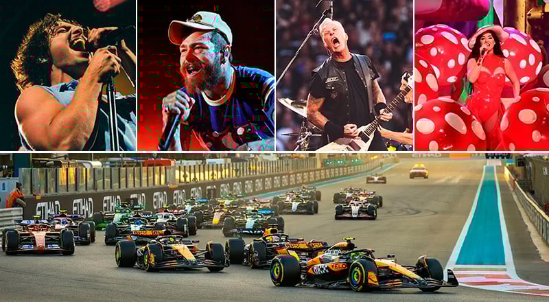 Abu Dhabi Grand Prix after-race concerts 2025