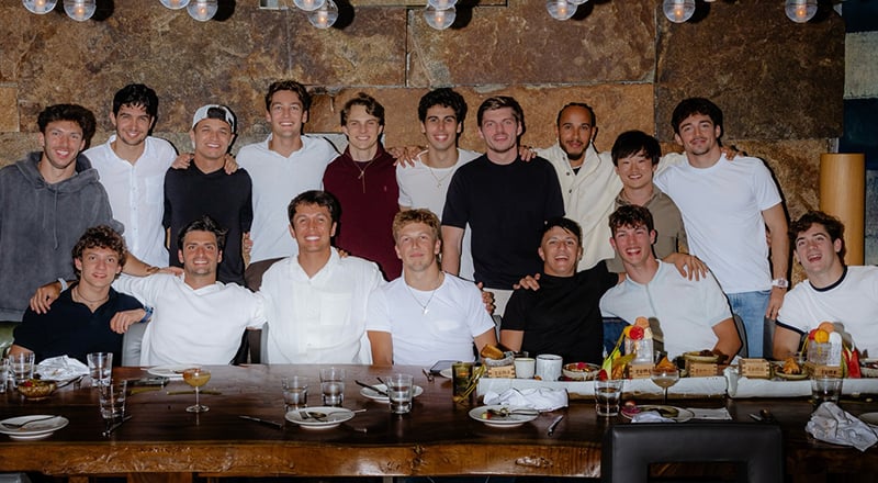 F1 driver end of season dinner 2025