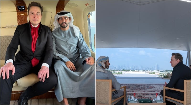 elon musk and sheikh hamdan