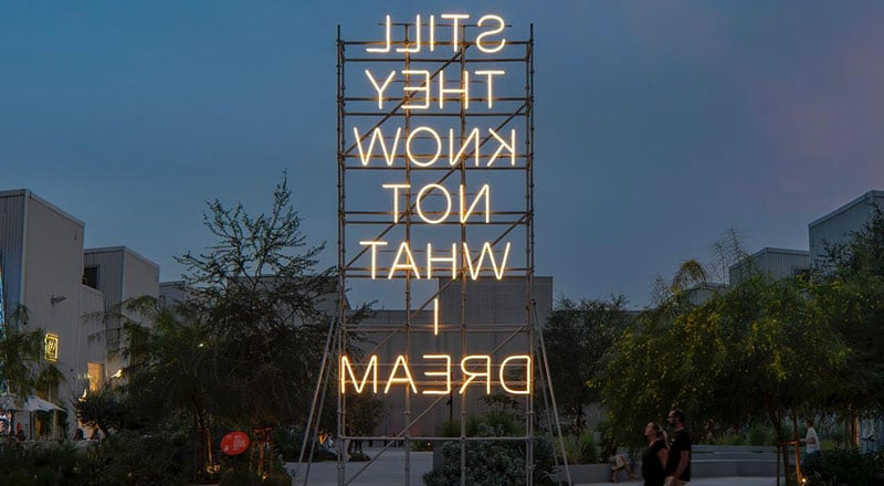 Shilpa Gupta’s work “Still They Know Not What I Dream.