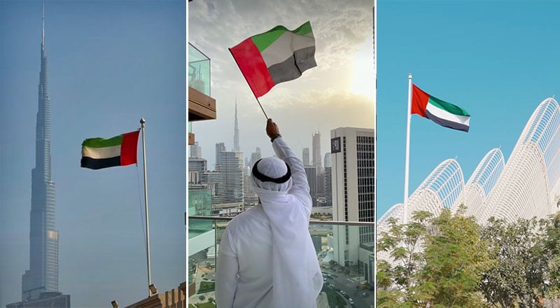 UAE Flag in Dubai feat