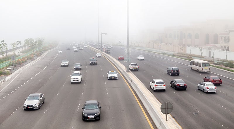 UAE weather - Abu Dhabi fog
