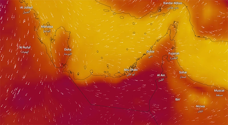 UAE Dubai Abu Dhabi weather